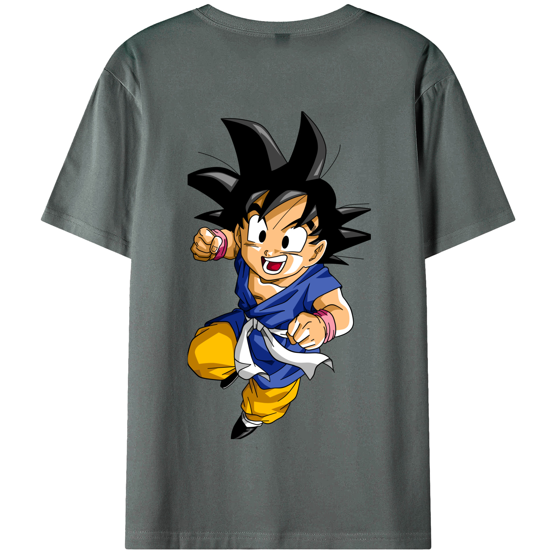 （画像用） ドラゴンボール 孫悟天 そん ごてん DRAGON BALL Son Goten 綿100％半袖Tシャツ（背面プリント）